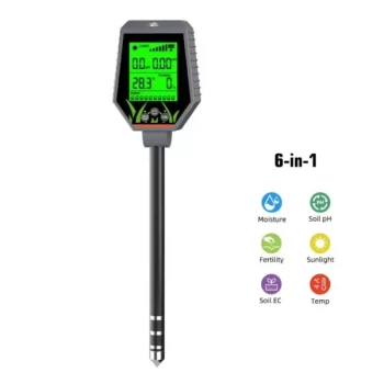 6-in-1 Digital tester for soil and liquids – pH,...