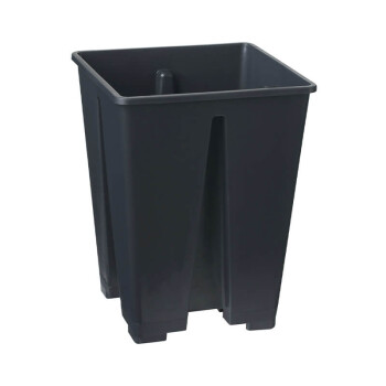 Square plant pots with anti-root-spiralling grooves 2.6...