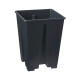 Square plant pot with anti-root-spiralling grooves 5.8 L