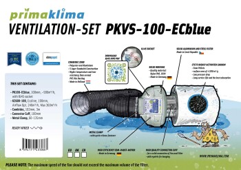 Extraction Kit Prima Klima PKVS-100-ECblue 580m³/h
