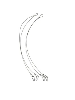 Steel cable lamp suspension with eyelets and snap hooks,...