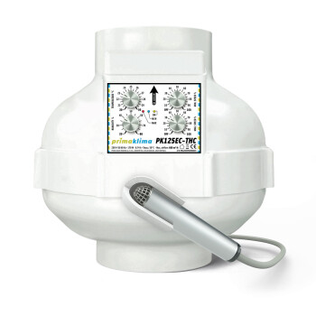 PrimaKlima Extractor Fan EC-THC Temp & Hygro Control...