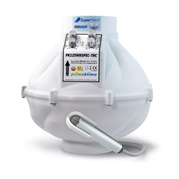 PrimaKlima Whisperblower Extractor Fan EC-THC Temp & Hygro Control 800m³/h ø125mm