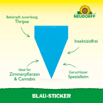 Neudorff Blue Sticky Traps 8 x 13 cm, 10 pcs., for thrips