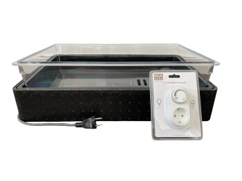 Heated propagator 64/50 + temperature controller 60x40x25 cm