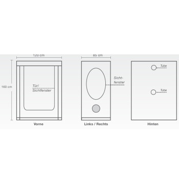 HOMEbox Vista Medium 125 x 65 x 120 cm