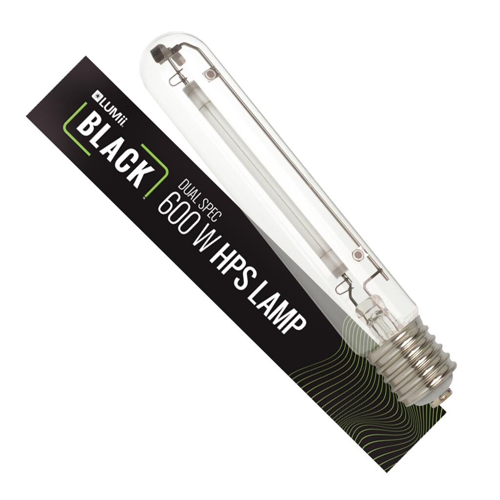 Lumii Black Magnetic Kit 600w HPS Hydroponic Grow Light Lamp Ballast Reflector 